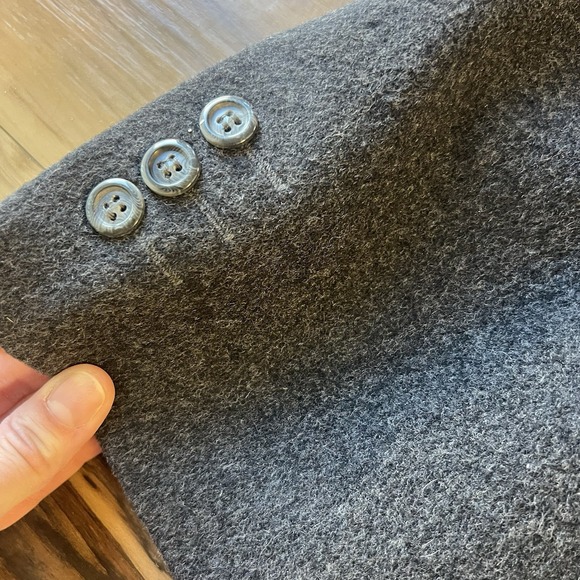 Vintage Di Silvio Cashmere Blend Overcoat Gray Italian Fabric Mens 50R Coat - Picture 10 of 16